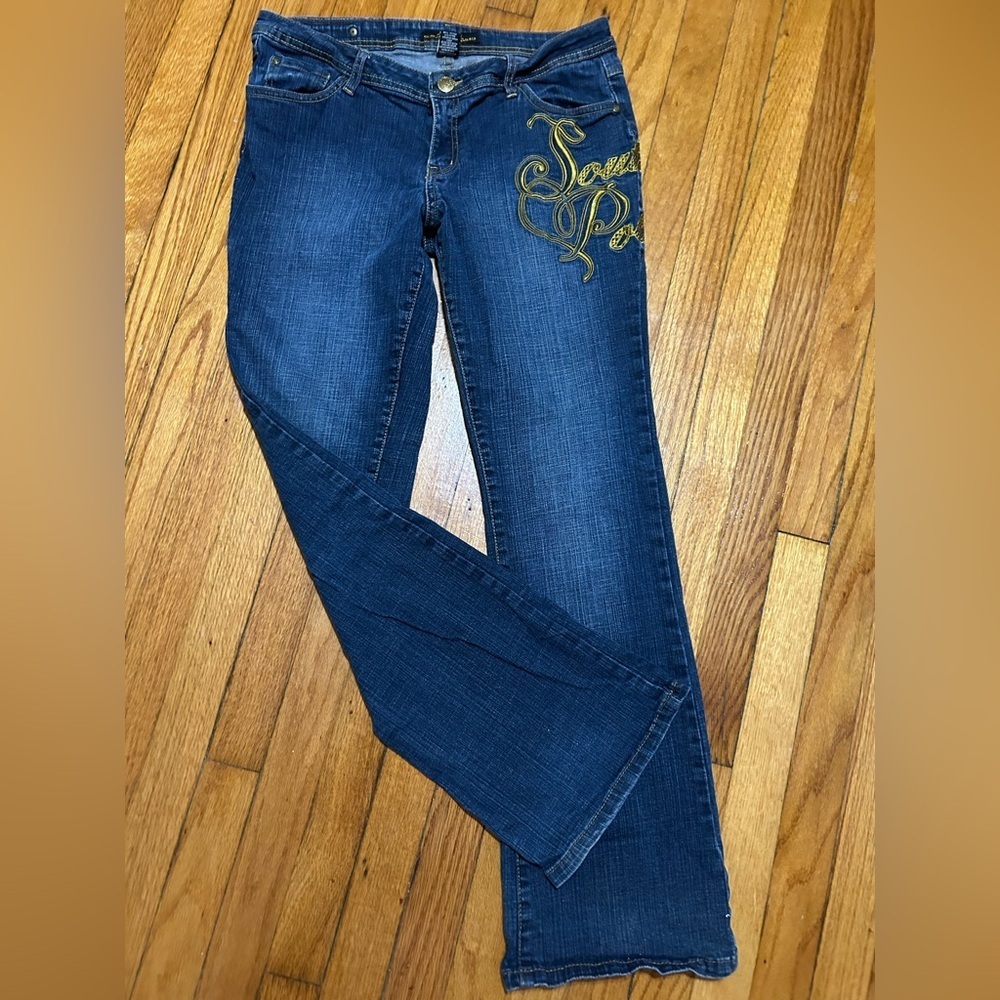 South Pole‎ Blue Jeans with Gold Embroidery